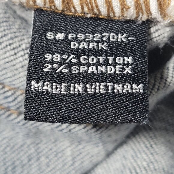 Harper Jeans Womens Size 30 Skinny Low Rise Dark Wash Raw Hem Ripped Denim Pants - Picture 7 of 7